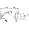 Aspöck Superpoint III LED, 24 V, rechts, rot/weiß/gelb, 1,25 m, P&R, OEM - 31-3304-054 - 313304054 - 31-3304-057 - 313304057
