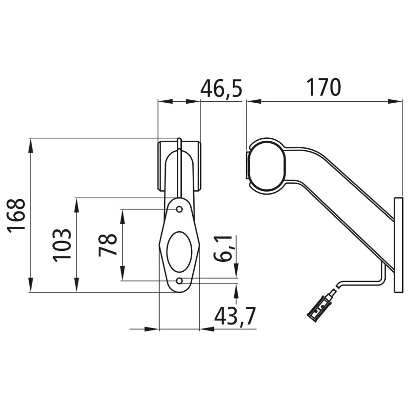 Aspöck Superpoint II, 24 V, links, rot/weiß/gelb, 1,25 m, P&R - 31-3404-014 - 313404014 - 31-3404-017 - 313404017