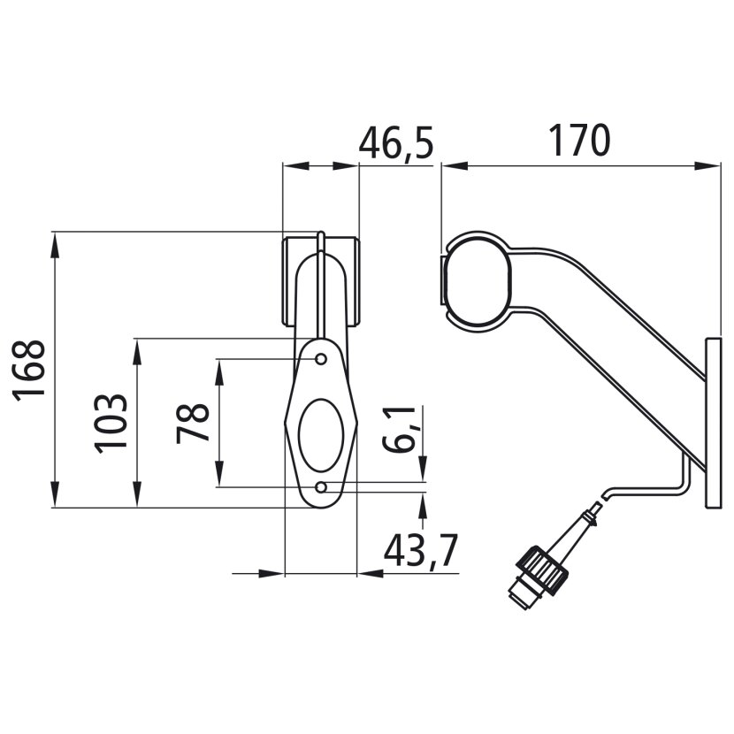 Aspöck Superpoint II, 24 V, links, 1,75 m, 2-pol ASS - 31-3405-004 - 313405004 - 31-3405-007 - 313405007
