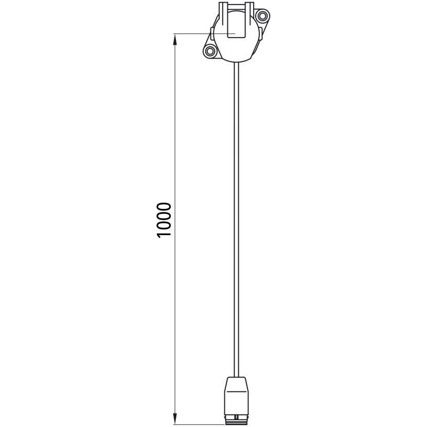 Aspöck Versorgungskabel, 15-polig Steckdose, 17-polig ASS LP 20, 1000 mm - 53-6768-017 - 536768017 - 53-6768-011 - 536768011
