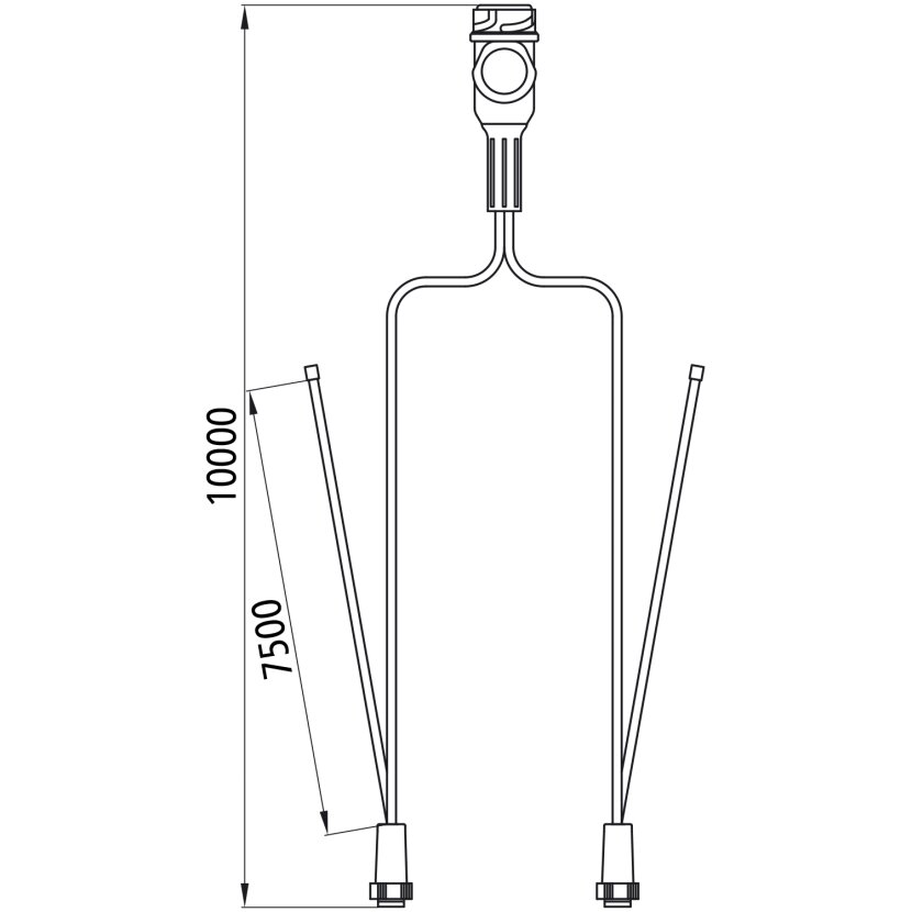 Aspöck Versorgungskabel, 13-polig Stecker, 2x8-polig Baj. 10000 mm,2x DC - 58-2071-107 - 582071107 - 58-2071-101 - 582071101