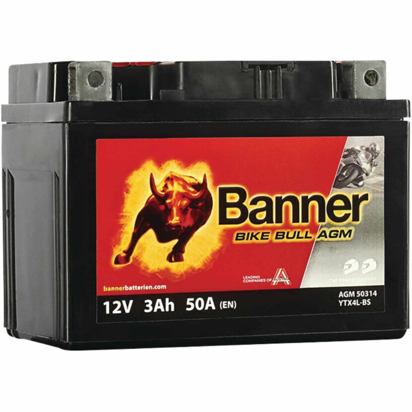 BANNER Motorradbatterie 12V 3Ah - 021503140100