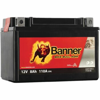 BANNER Motorradbatterie Bike Bull AGM 12V 8Ah  -...