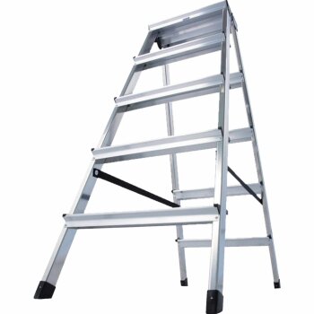 BRENNENSTUHL Leiter Doppelstufen-/Sprossenleiter 2x5  -...
