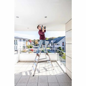 BRENNENSTUHL Leiter Doppelstufen/Sprossenleiter 2x7  -...