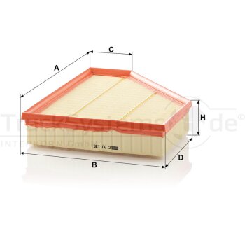 MANN-FILTER Luftfilter C 30 135 - C30135 für 13 71 7...