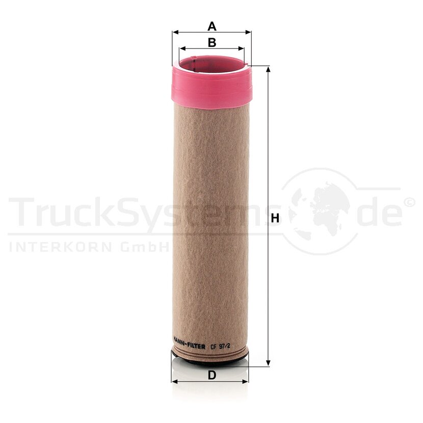 MANN-FILTER Sekundärluftfilter CF 97/2 - CF97/2 für 17744-02100-71
