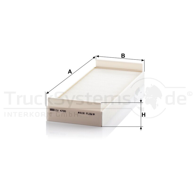 MANN-FILTER Filter, Innenraumluft CU 4795 - CU4795 für 81.61910-0018
