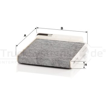 MANN-FILTER Innenraumfilterelement Aktivkohle - CUK1829