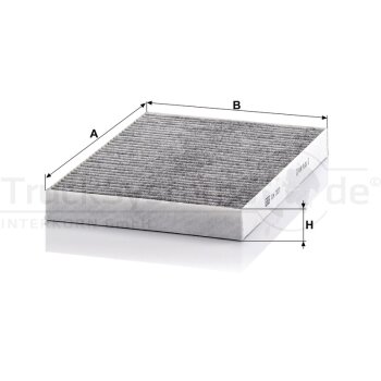 MANN-FILTER Filter, Innenraumluft CUK 3037 - CUK3037...