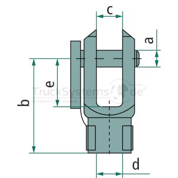 STABILUS Gabelkopf für GF 10/22-8 x 16-M8-vz  - 454672