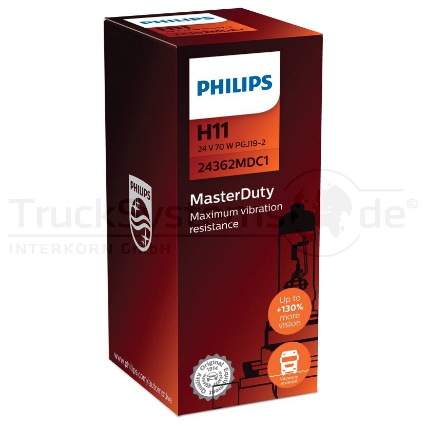 PHILIPS Halogenlampe H11 24V 24362MD Master Duty - 24362MDC1