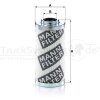 MANN-FILTER Filter, Arbeitshydraulik HD 601 - HD601 für 1175784-1