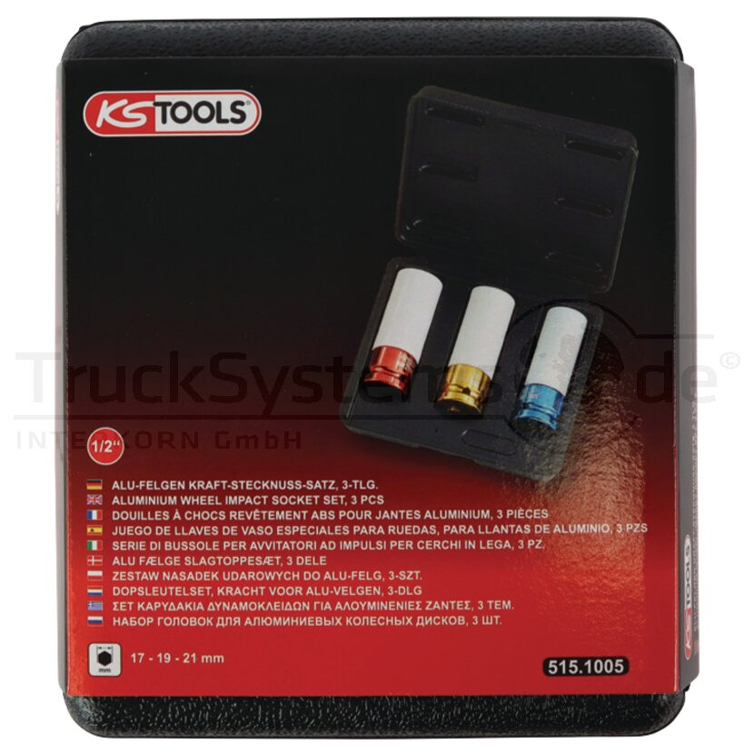 KS TOOLS 1/2 Alufelgen Kraft Stecknuss Satz  - 515.1005 - 5151005
