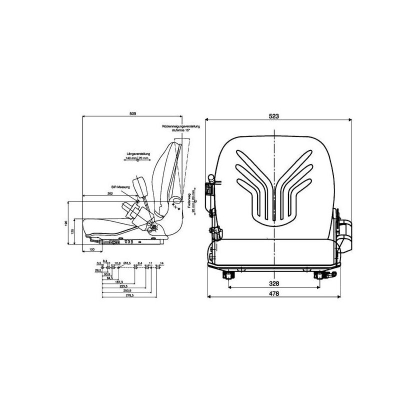 GRAMMER Baumaschinen Sitz B12 - 1127770