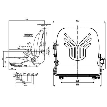 GRAMMER Baumaschinen Sitz B12 - 1127770