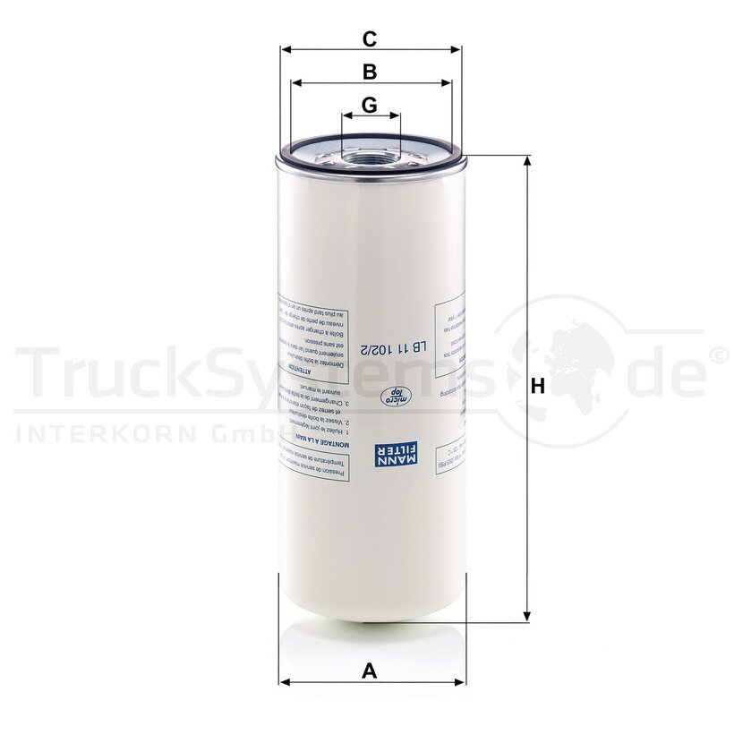 MANN-FILTER Filter, Drucklufttechnik LB 11 102/2 - LB11102/2 für 130 469 74