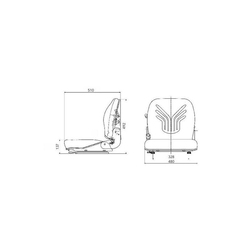GRAMMER Baumaschinen Sitz B12 inklusive Sitzkontaktschalter - 1127771