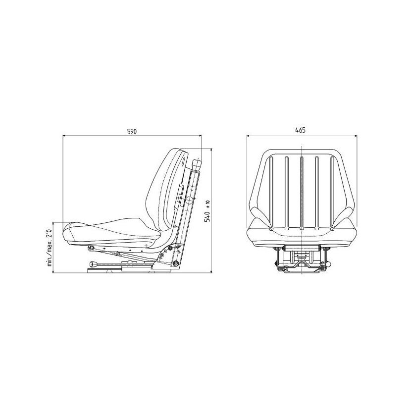 GRAMMER Traktorsitz DS 44/1B Vario mit Konsole - 2052165 - DS44