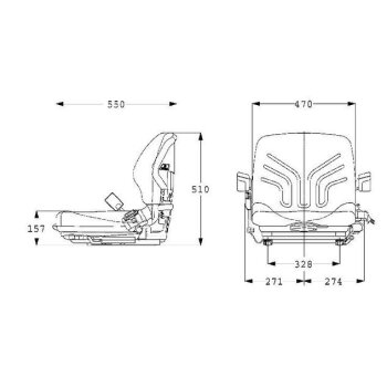 GRAMMER Stapler Sitz MSG 20 inklusive Gurthalter - 134016