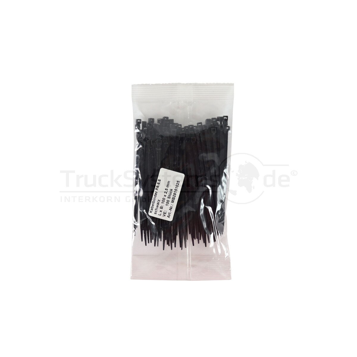 Kabelbinder 100 x 2 5mm schwarz - K-100M-B - 8HL717962001 - K100MB  