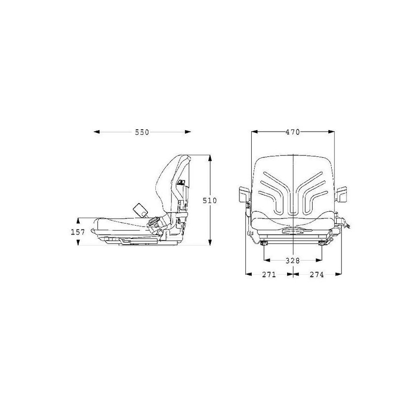 GRAMMER Stapler Sitz MSG 20 inklusive Sitzschalter - 1293150 - MSG 20