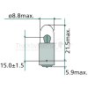 Kugellampe 24V 04W   - 13929MABCP - 8GP002067241