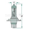 Halogenlampe H4 12 Volt 60/ 55 Watt  - 47712V60/55WH4 - 13342 01 - 47712V6055WH4