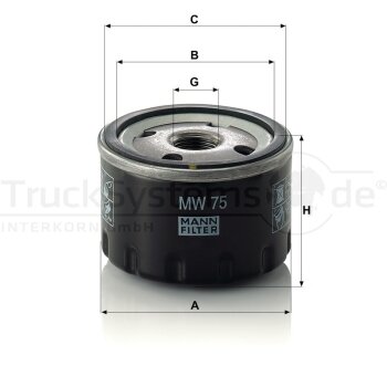 MANN-FILTER Ölfilter MW 75 - MW75 für 11 41 7...