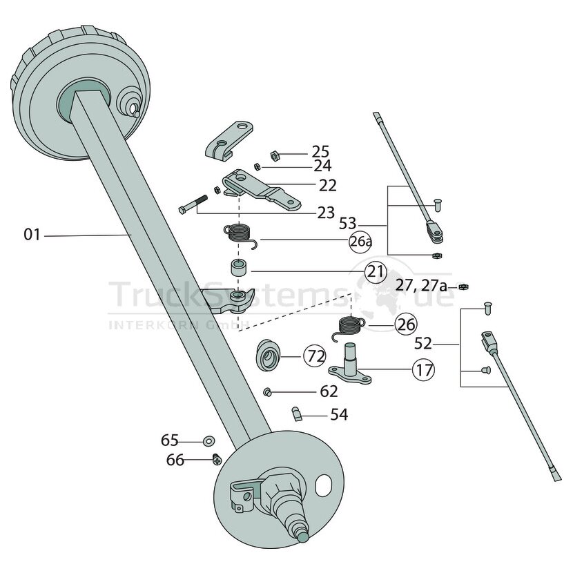 BPW Radbolzen M18 x 1 5 x 46 - 03.296.01.16.1 - 0329601161