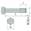 BPW Schraube Federbolzen M30 x 190 SW 46 - 03.340.15.27.0 - 0334015270