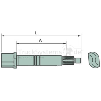 BPW Bremsnockenwelle Re A=557 5 L=682 - 05.097.60.06.4 -...