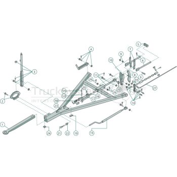BPW Handbremshebel AVM 80/ E - 05.203.50.45.0 - 0520350450