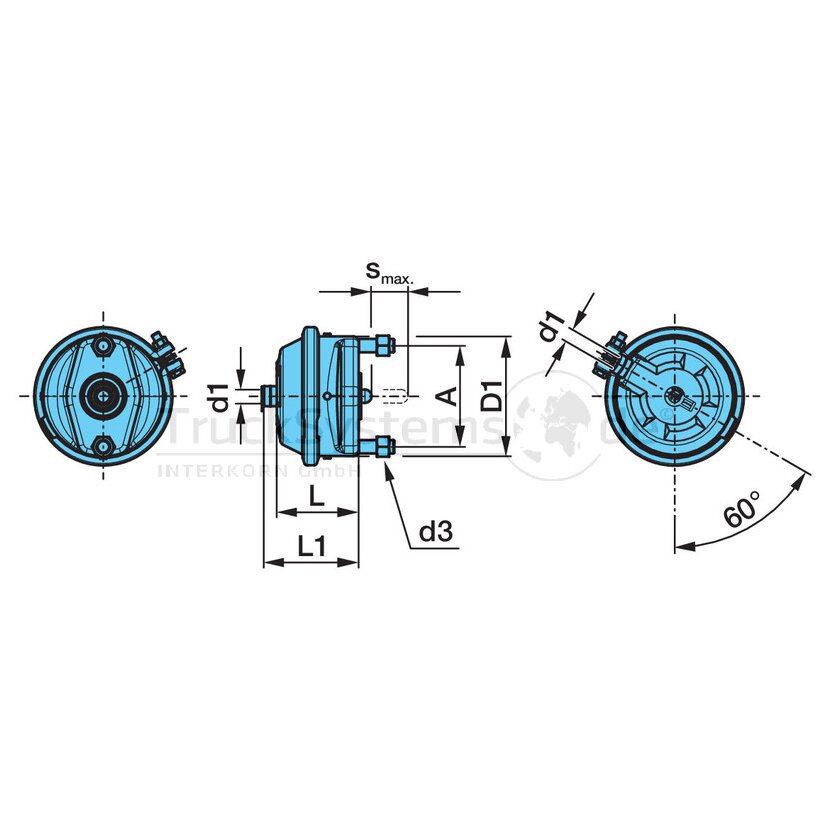 BPW Membranzylinder 16 - 05.444.32.01.0 - 0544432010