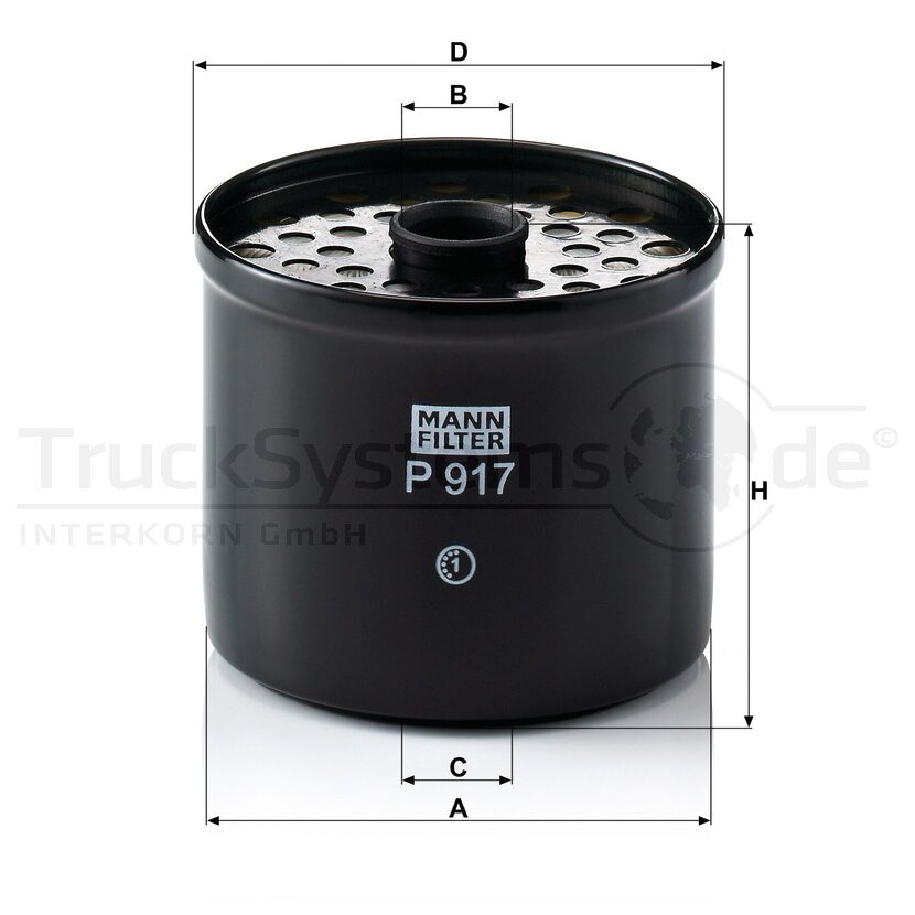 MANN-FILTER Kraftstofffilter P 917 x - P917x für 105640406001/02