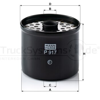MANN-FILTER Kraftstofffilter P 917 x - P917x für...