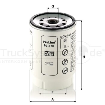 MANN-FILTER Kraftstofffilter PL 270 x - PL270x für...