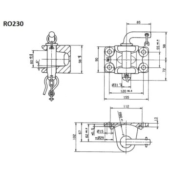 ROCKINGER Anhängekupplung Abschleppkupplung SK30  -...