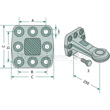 ROCKINGER Zugöse mit Flansch Durchmesser 50mm  -...