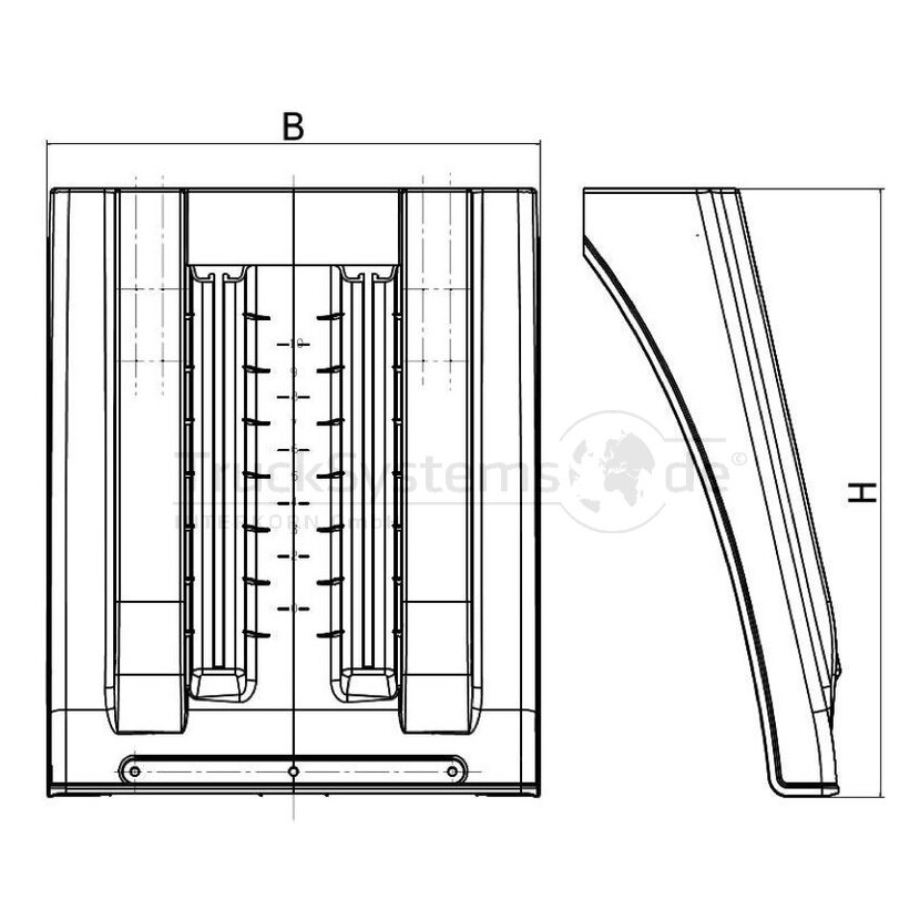 Franz Sauermann Vario-Kotflügel 4904 SG, PP-EPDM - 1020 49 041 102049041