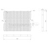 JONESCO Kleingebindewanne mit abnehmb. PE-Lochpl.  - ST1-40-BK-BK/D - ST140BKBKD