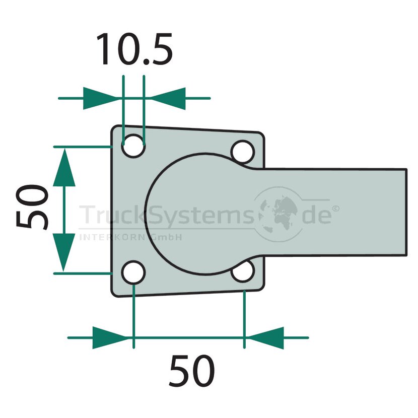 Tragrohr gerade grundiert L:700mm D:40mm  - TG70040-red -  - TG70040red