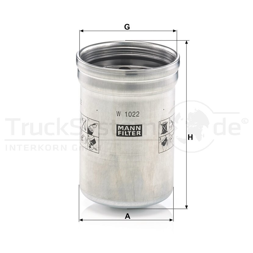MANN-FILTER Ölfilter W 1022 - W1022 für 709 0561
