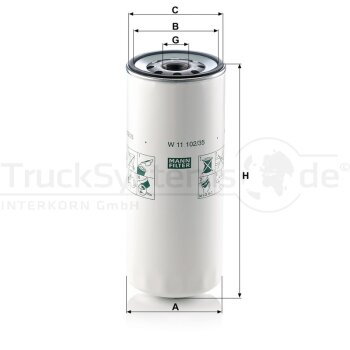 MANN-FILTER Ölfilter W 11 102/35 - W11102/35...