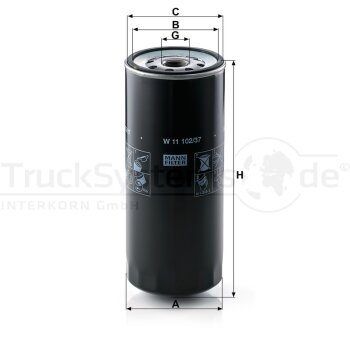 MANN-FILTER Ölfilter W 11 102/37 - W11102/37...