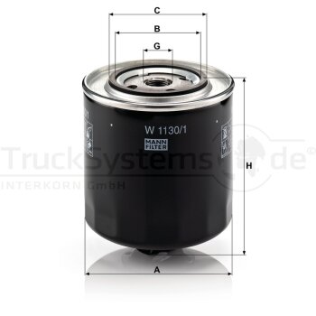 MANN-FILTER Ölfilter W 1130/1 - W1130/1 für...