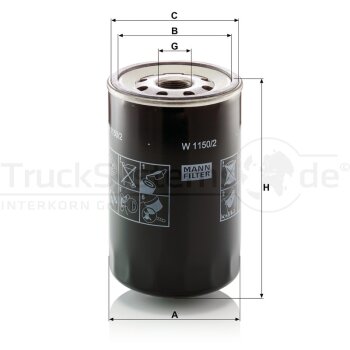 MANN-FILTER Ölfilter W 1150/2 - W1150/2 für...