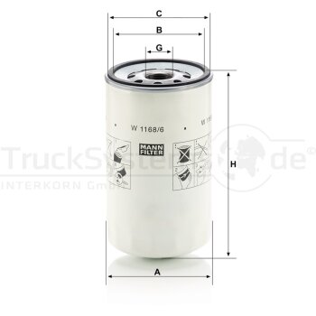 MANN-FILTER Schmierölwechselfilter - W1168/6 - W11686
