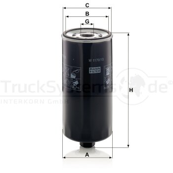 MANN-FILTER Ölfilter W 1170/13 - W1170/13 für...