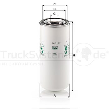 MANN-FILTER Ölfilter W 13 145/1 - W13145/1 für...